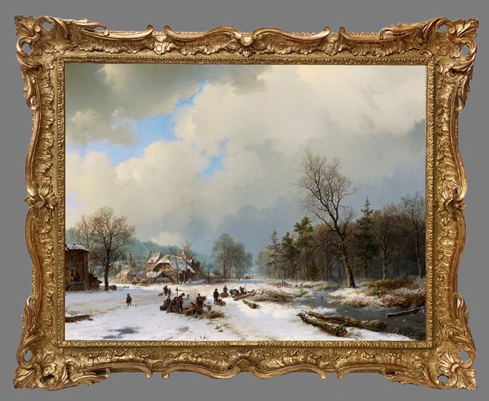 Barend Cornelis Koekkoek - A winter landscape | MasterArt